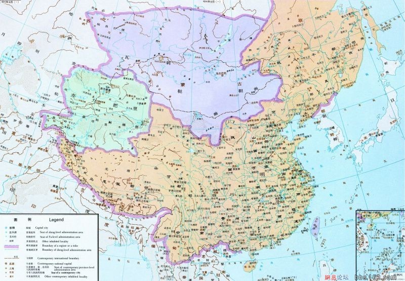 中国历代国土全图，元朝疆域太大了
