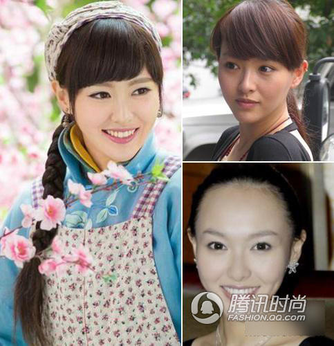 唐嫣绝对是素颜美女哦！皮肤白白的，眼睛大大的，化妆前后都很清纯，只是天生大脑门太碍眼了。