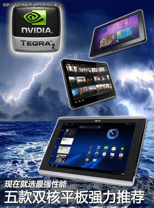 对于性能的追求没有终点，现在市售的平板中，双核平板占尽了高端的名号。所以现在购买平板，就要毫不犹豫的选择双核平板。今天笔者就为大家挑选了4款市场上最强劲的双核平板。