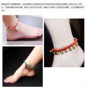 女孩脚上绑红绳都是鸡真的假的，女人带脚链的