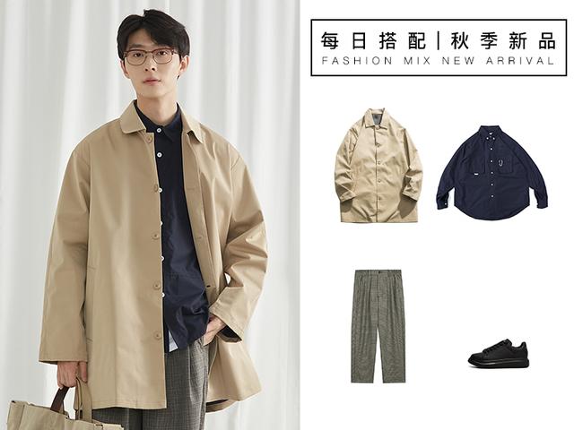 男士风衣搭配什么鞋子好看(藏青色风衣搭配男士