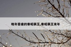 晚年昏庸的秦昭襄王,秦昭襄王末年