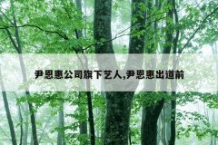 尹恩惠公司旗下艺人,尹恩惠出道前