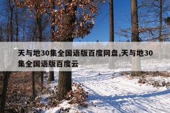 天与地30集全国语版百度网盘,天与地30集全国语版百度云