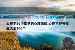 心理学50个常见的心理效应,心理学经典效应大全166个