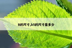 B的尺寸,b5的尺寸是多少