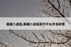 英国二战后,英国二战后实行什么外交政策