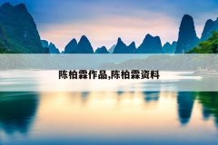 陈柏霖作品,陈柏霖资料