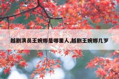 越剧演员王婉娜是哪里人,越剧王婉娜几岁