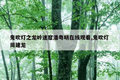 鬼吹灯之龙岭迷窟潘粤明在线观看,鬼吹灯 周建龙