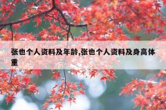 张也个人资料及年龄,张也个人资料及身高体重