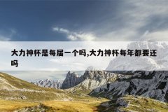 大力神杯是每届一个吗,大力神杯每年都要还吗