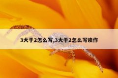 3大于2怎么写,3大于2怎么写读作