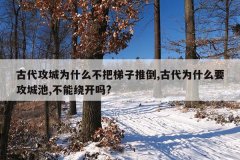 古代攻城为什么不把梯子推倒,古代为什么要攻城