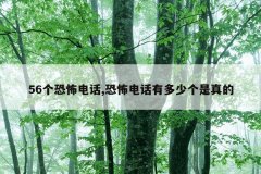 56个恐怖电话,恐怖电话有多少个是真的