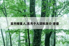 吉杰哪里人,吉杰个人资料简介 老婆