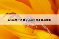 nono是什么牌子,novo是正规品牌吗