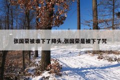 张国荣被谁下了降头,张国荣是被下了咒