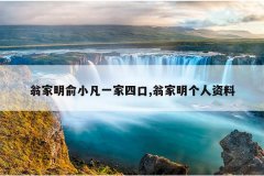 翁家明俞小凡一家四口,翁家明个人资料