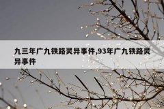 九三年广九铁路灵异事件,93年广九铁路灵异事件