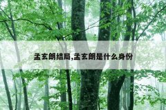 孟玄朗结局,孟玄朗是什么身份