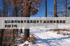 赵云最开始是不是袁绍手下,赵云原本是袁绍的部