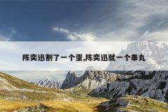 陈奕迅割了一个蛋,陈奕迅就一个睾丸