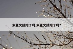 朱亚文结婚了吗,朱亚文结婚了吗?