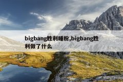 bigbang胜利睡粉,bigbang胜利做了什么