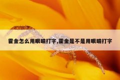 霍金怎么用眼睛打字,霍金是不是用眼睛打字