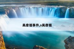 吴彦祖事件,s吴彦祖