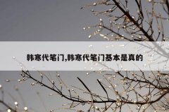 韩寒代笔门,韩寒代笔门基本是真的