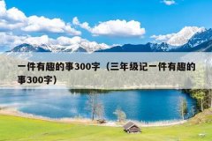 一件有趣的事300字（三年级记一件有趣的事300字