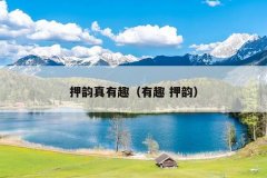 押韵真有趣（有趣 押韵）