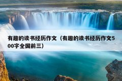 有趣的读书经历作文（有趣的读书经历作文500字