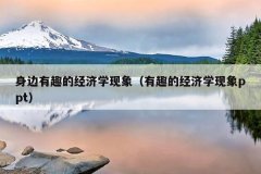 身边有趣的经济学现象（有趣的经济学现象ppt）