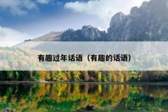 有趣过年话语（有趣的话语）