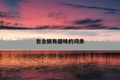 包含脑有趣味的词条