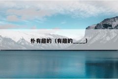 朴有趣的（有趣的____）