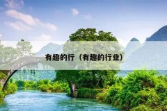 有趣的行（有趣的行业）