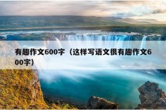 有趣作文600字（这样写语文很有趣作文600字）