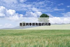 包含同事很有趣的词条