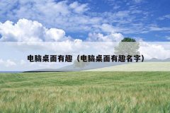 电脑桌面有趣（电脑桌面有趣名字）