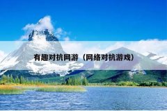 有趣对抗网游（网络对抗游戏）