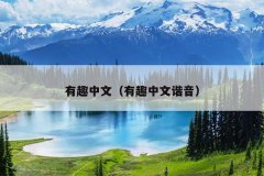 有趣中文（有趣中文谐音）