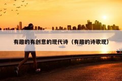 有趣的有创意的现代诗（有趣的诗歌现）