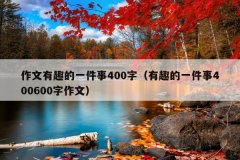 作文有趣的一件事400字（有趣的一件事400600字作文）