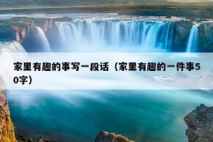 家里有趣的事写一段话（家里有趣的一件事50字）