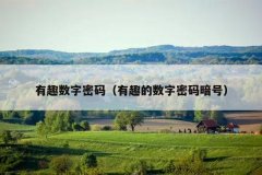 有趣数字密码（有趣的数字密码暗号）