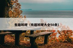 有趣班规（有趣班规大全50条）